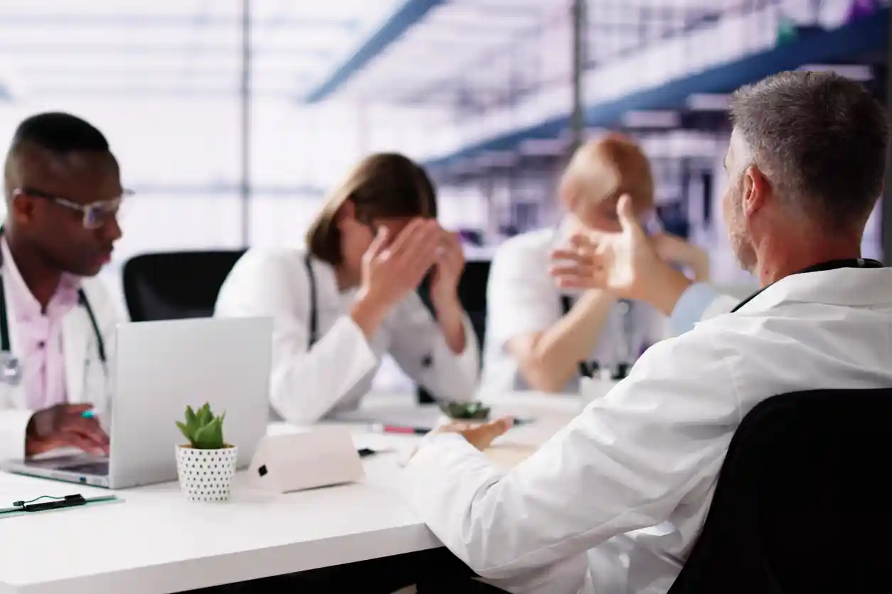 Healthcare team stressed over admin workload and staffing challenges