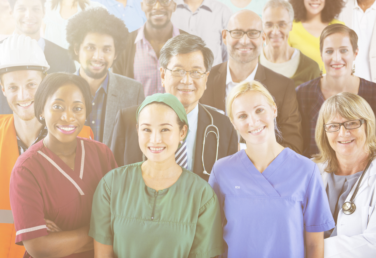 FQHC - Group of Diverse People with Various Occupations Concept