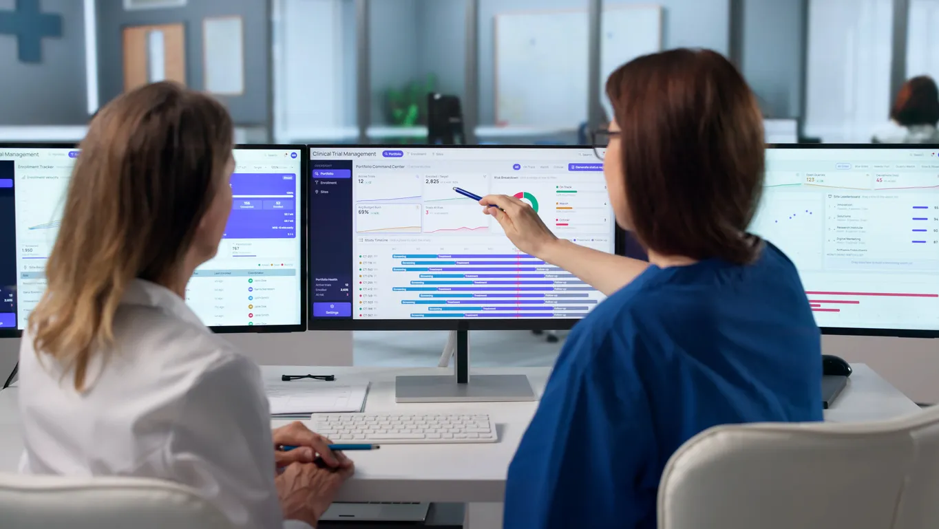 Healthcare revenue cycle team using technology and workflow analytics to improve billing efficiency and support proactive practice management